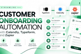 streamline customer onboarding with calendly, typeform, zapier email automation