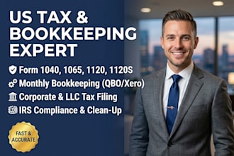 do us bookkeeping, us tax returns for llc, s corp, and c corp