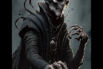 design creepy horror monsters and creatures