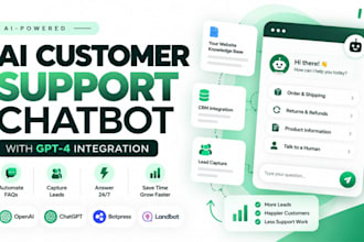 build ai chatbot automation for customer support with gpt 4 integration