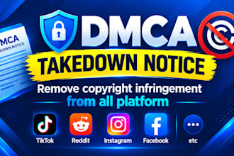 remove copyright leaked content defamatory post on tiktok facebook instagram