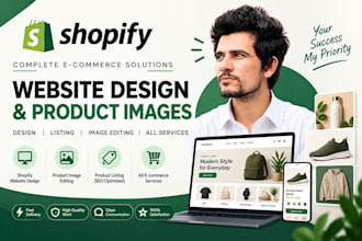design a professional shopify store and edit product images
