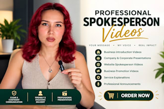 be female spokesperson video