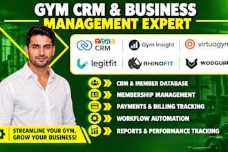 setup gym crm zoho CRM gym insight virtuagym legitfit rhinofit wodguru