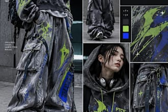 design ai fashion lookbooks, streetwear concepts, and visual moodboards