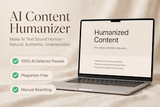 rewrite ai content into 100 percent human written content
