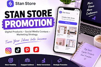 promote your stan store digital products with social media content