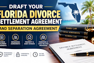 draft your florida divorce settlement and separation agreement