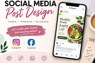 design professional canva social media post for ig and fb