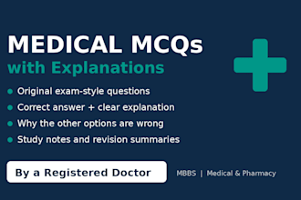 create medical mcqs with explanations and study notes for exams