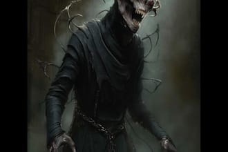 illustrate haunting ghost characters and supernatural beings