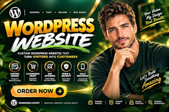 build wordpress website, wordpress landing page, wordpress woocommerce expert