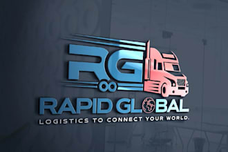 design trucking transport express cargo logistics logo