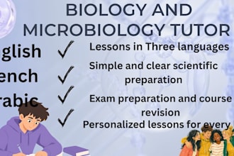 be your  online biology, microbiology tutor in english, arabic, french