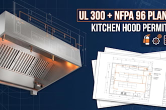 draft ul 300 kitchen hood fire suppression and nfpa 96 permit plans
