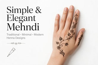 design beautiful bridal mehndi and henna art for wedding