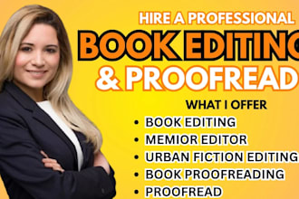 proofread edit all genre books and ebook