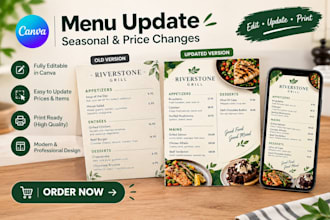 update canva restaurant menu seasonal menu and menu maintenance