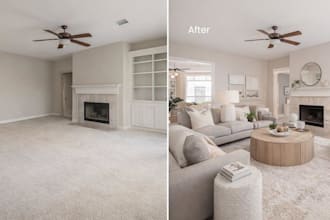 create realistic virtual staging and interior renovation