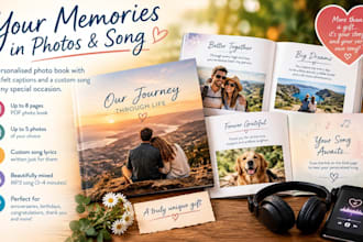 create a personalized song and digital photo book