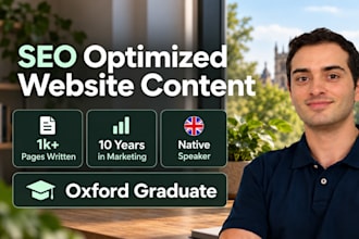 write SEO website content and copy that informs and converts