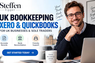 be UK accountant for uk bookkeeping, quickbook, xero for sole traders, business