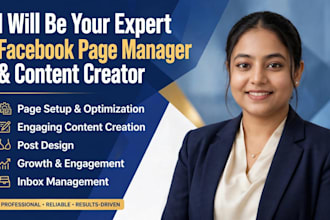 be your professional facebook page manager and content creator