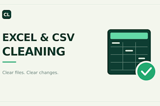 clean and format excel spreadsheets and CSV data