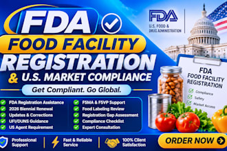 handle fda food facility registration, us agent and fda renewal assistance