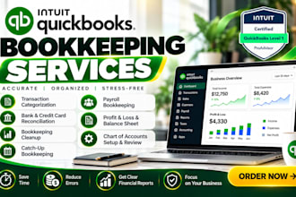 handle quickbooks bookkeeping, cleanup and reconciliation