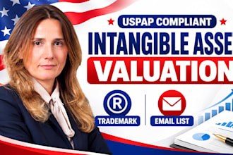 provide uspap compliant intangible asset valuation for trademark and email list