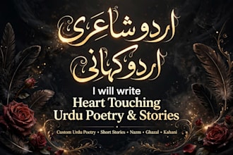 write romantic and emotional stories, kahanyan and poetry