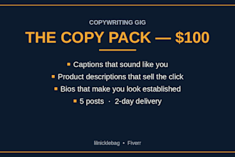 write captions, product descriptions, and bios in your voice