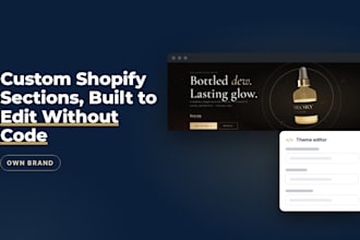 build custom shopify sections with liquid, css and animations