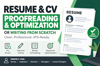 write, proofread, and format your resume or CV for ats