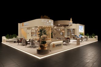 design professional 3d exhibition stand for your brand