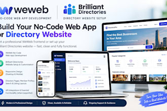 build weweb frontend no code web app and setup your brilliant directory website