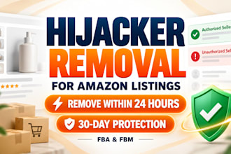 remove amazon hijackers from fba or fbm product listings