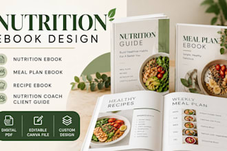design nutritional ebook, recipe ebook and nutritional coach client guide