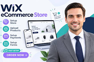 build wix ecommerce store upload products setup payments forms