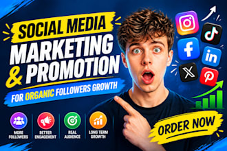 do social media marketing and promotion for organic follower growth