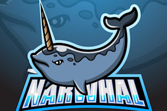 do incredible wonderful narwhal logo for your company