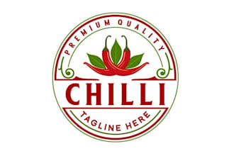 create a modern hot chilli logo design in 12 hours
