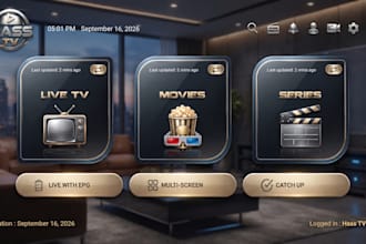 rebrand ios iptv app with premium ui and admin panel