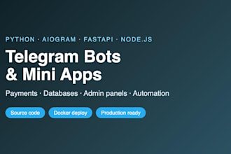 build a custom telegram bot or mini app