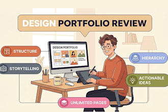 review your design portfolio and provide actionable feedback