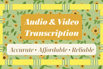 transcribe audio or video files