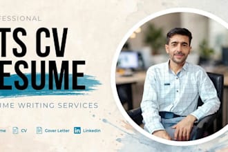 design modern ats friendly resume, CV and cover letter