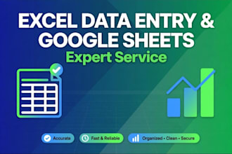 do excel data entry,google sheets, typing,pdf to word expert