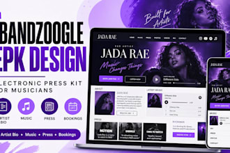 create bandzoogle epk website, electronic press kit for musicians